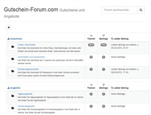 Tablet Screenshot of gutschein-forum.com